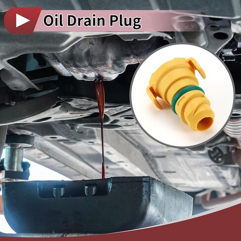 مجموعة واحدة من قابس تصريف الزيت لسيارة Ford F-250 F-350 F-450 F-550 Super Duty 2011-2012 إصلاح خيط زيت المحرك مع حلقة مطاطية برتقالية in Saudi Arabia