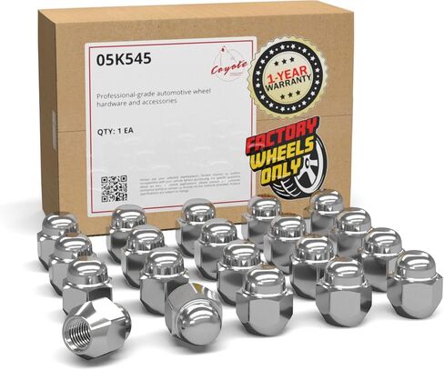 Wheel Accessories Parts 20 Pcs M12x1.5 12x1.5 Thread OEM Style Lug Nuts 1.10" Long Chrome 13/16" 21mm Hex Hex Fits Hyundai Santa Fe Tuscon ｜ Kia Sorento Sportage 52950-M1000 ｜ 611-253 in Saudi Arabia