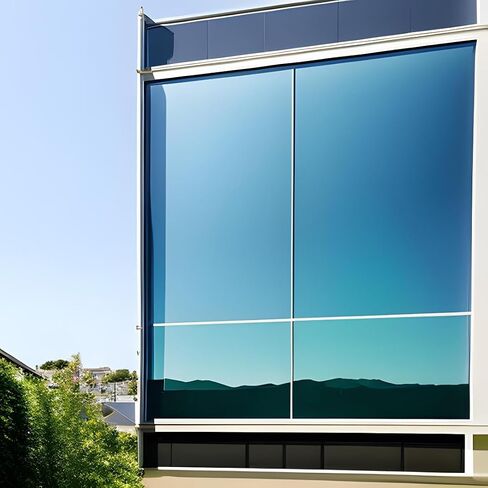 Rockrose Pet Building Tint Film Film - فيلم الخصوصية للنافذة في اتجاه واحد للمكاتب المنزلية - صبغة نافذة مرآة لاصقة مع حجب للأشعة فوق البنفسجية - مقاس 36 بوصة × 15 قدمًا - ذهبي وفضي in Saudi Arabia