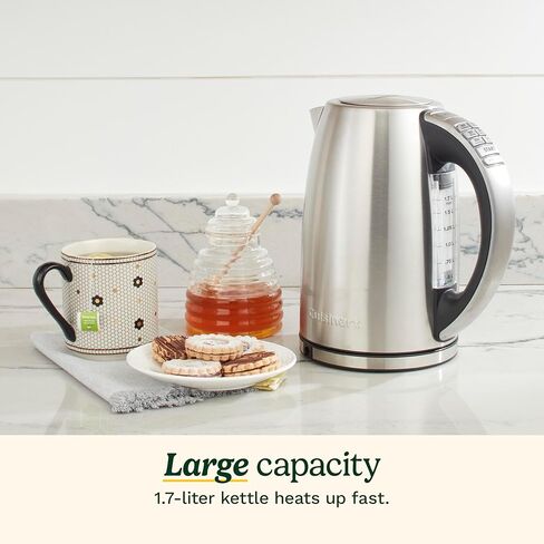 Cuisinart Caskata PerfecTemp 1.7-Liter Capacity, Cordless 1500-Watts for Fast Heat Up, Stay Cool Non-Slip Handle CPK-17P1CK in Saudi Arabia