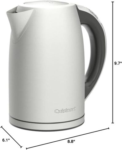 Cuisinart Caskata PerfecTemp 1.7-Liter Capacity, Cordless 1500-Watts for Fast Heat Up, Stay Cool Non-Slip Handle CPK-17P1CK in Saudi Arabia