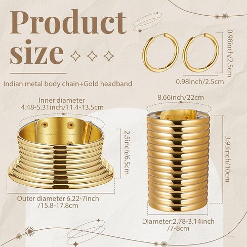 Sureio 7 Pcs African National Jewelry Egyptian for Women Set, Metal Bib Collar Necklace, Gold Chunky Statement Choker Collars, Bracelet Bangle, Armlet, Hoop Earrings for Medieval Cosplay Costumes in Saudi Arabia