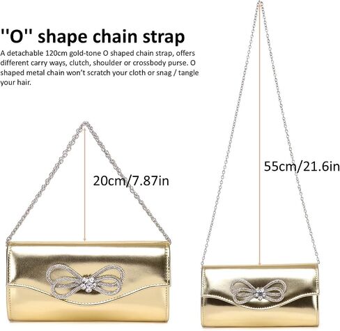 3 Pieces Evening Rhinestone Jewelry Set Crystal Bow Clutch Purse for Women Bling Bow Necklace Earrings Set for Wedding Party Prom in Saudi Arabia