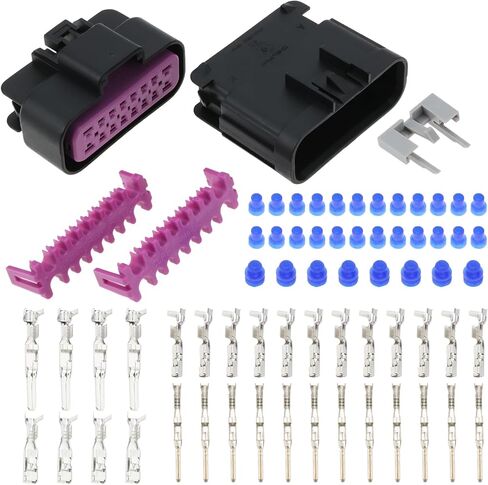 ECSiNG 1Set 16 دبوس ذكر أنثى طقم موصل GT150 GT280 15326269 12191819 15366060 16 طريقة قابس كهربائي مقاوم للماء مع محطات الختم in Kuwait