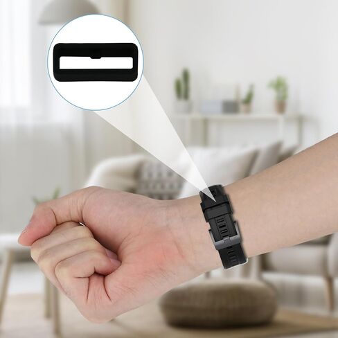 30 PCS Watch Band Holder, Watchs Accessories for Sport & Smart Watches, Watch Band Holder Loop Compatible with Invicta, Casio, Garmin(0.7+0.8+0.9in, Black) in Saudi Arabia