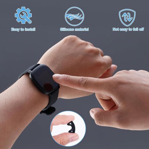 30 PCS Watch Band Holder, Watchs Accessories for Sport & Smart Watches, Watch Band Holder Loop Compatible with Invicta, Casio, Garmin(0.7+0.8+0.9in, Black) in Saudi Arabia
