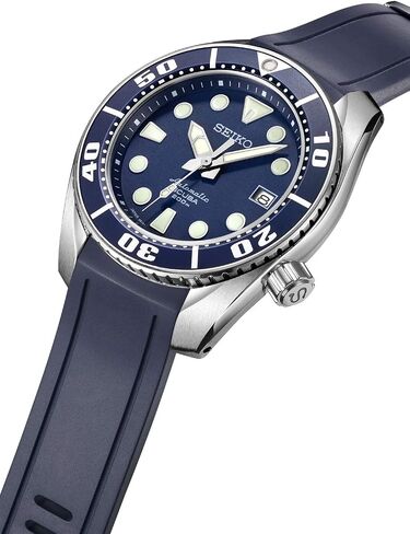 Crafter Blue CB02 20 مم حزام ساعة منحني بطرف مطاطي بديل لـ Seiko Sumo SPB101J1، SPB125J1، SPB103J1، SBDC001، SBDC003، SBDC031، SBDC033، SBDC057، SBDC069، SBDC081، SBDC083 إلخ in Kuwait
