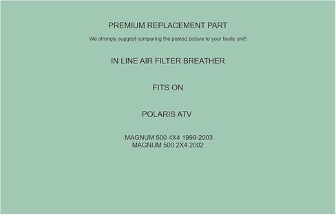 Replacement Part in Line Air Filter Breather for Polaris Magnum 500 2X4 4X4 1999-2003 2530029 in Saudi Arabia