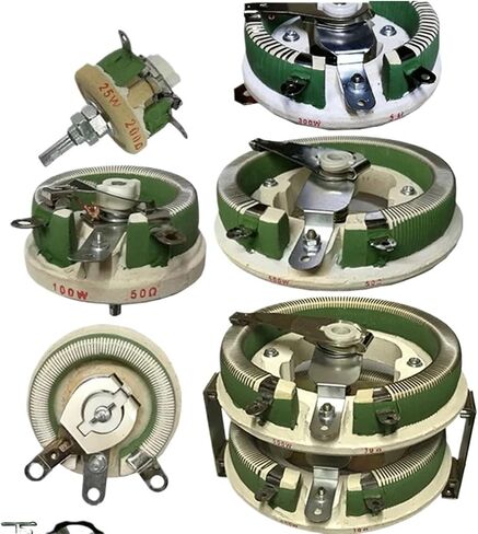 5Pcs Wire Wrap Load Variable Disk Potential Resistor BCI-25W50R100R200R300R Disc Ceramic Disk Resistor(5) in Saudi Arabia