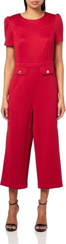 Tommy Hilfiger womens Pinwheel Textured Knit Puff Sleeve Short Sleeve Jumpsuit in Saudi Arabia