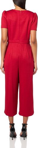 Tommy Hilfiger womens Pinwheel Textured Knit Puff Sleeve Short Sleeve Jumpsuit in Saudi Arabia