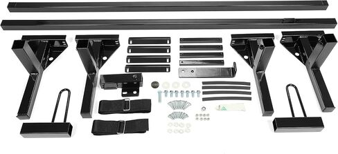HECASA Universal 3 قضبان سقف حامل شاحنات كاملة الحجم متوافقة مع Chevy Express Ford E-Series GMC Savana 68 "-75" سلالم حمل فولاذية قابلة للتعديل in Saudi Arabia