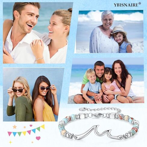 Birthday Gifts for Her Women, Cool Shoushan Wave Bracelet Gift for 21st, 30th, 40th, 50th, 60th Birthday Gift Ideas for Women Ladies Bestie Friend Sister Mom Daughter Granddaughter Niece Wife Grandma in Saudi Arabia