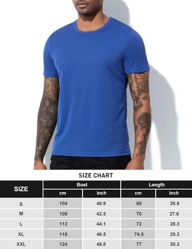 Men's Short Sleeve Quick Dry Athletic Crew Neck Gym Workout Tee Tops in Saudi Arabia