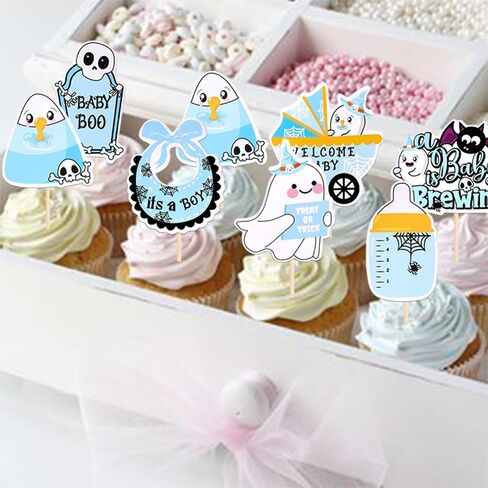 1 PCS Halloween Happy Birthday Cake Topper Glitter Jack and Sally Pumpkin Bat Castle Ghost Halloween Cake Pick for Halloween Theme Baby Shower Kids Birthday Party Cake Decorations Supplies in Kuwait