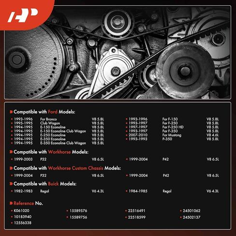 A-Premium Engine Serpentine Drive Belt Compatible with Ford, Chevrolet, Buick, Lincoln, GMC, Oldsmobile, Pontiac & Workhorse Cars - F-150, F-250, F-350, Malibu, Tahoe, Mustang, E-150 E-250 Econoline in Saudi Arabia