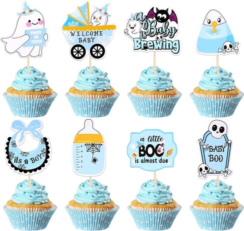 1 PCS Halloween Happy Birthday Cake Topper Glitter Jack and Sally Pumpkin Bat Castle Ghost Halloween Cake Pick for Halloween Theme Baby Shower Kids Birthday Party Cake Decorations Supplies in Kuwait