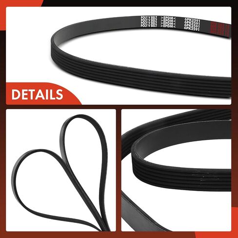 A-Premium Engine Serpentine Drive Belt Compatible with Ford, Chevrolet, Buick, Lincoln, GMC, Oldsmobile, Pontiac & Workhorse Cars - F-150, F-250, F-350, Malibu, Tahoe, Mustang, E-150 E-250 Econoline in Saudi Arabia