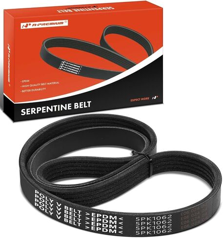 A-Premium Engine Serpentine Drive Belt Compatible with Toyota, Dodge, Chevy, GMC, Honda, Mazda, Mitsubishi, Ford, Pontiac, Eagle, Porsche, Saturn & Mercury Cars - Camry, Avenger, HHR, Cobalt, 40.01 In in Saudi Arabia