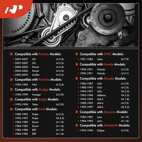 A-Premium Engine Serpentine Drive Belt Compatible with Toyota, Dodge, Chevy, GMC, Honda, Mazda, Mitsubishi, Ford, Pontiac, Eagle, Porsche, Saturn & Mercury Cars - Camry, Avenger, HHR, Cobalt, 40.01 In in Saudi Arabia