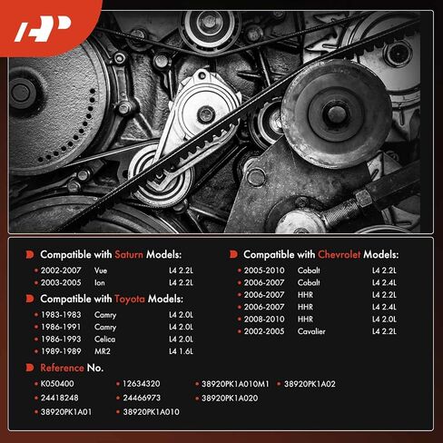A-Premium Engine Serpentine Drive Belt Compatible with Toyota, Dodge, Chevy, GMC, Honda, Mazda, Mitsubishi, Ford, Pontiac, Eagle, Porsche, Saturn & Mercury Cars - Camry, Avenger, HHR, Cobalt, 40.01 In in Saudi Arabia