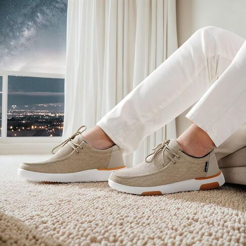 أحذية المشي الرجالية من OrthoComfoot لتقويم العظام سهلة الارتداء: أحذية مريحة لدعم القوس لتخفيف التهاب اللفافة الأخمصية، أحذية مسطحة للقدمين كاجوال لتقويم العظام لألم القدم والكعب in Saudi Arabia