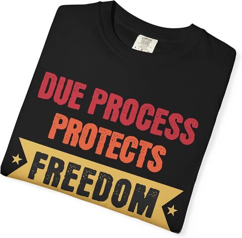Freedom Graphic T-Shirt, Due Process Protects Freedom Tee, Independence Day Shirt, Vintage Patriotic for Activists in Saudi Arabia