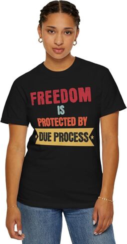 Due Process Protects Freedom T-Shirt, Vintage Patriotic Tee, Independence Day Shirt, Casual Statement for Activists in Saudi Arabia