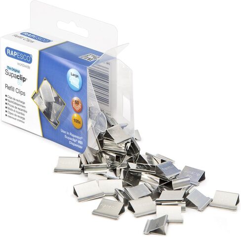Rapesco Supaclip #60 Refill Clips - Stainless Steel, Pack of 100 (CP10060S) in Kuwait