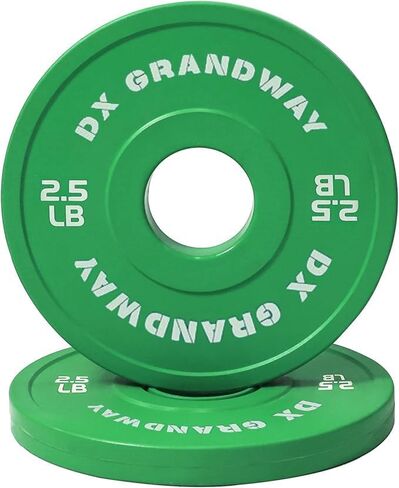 DX Grandway Fitness Change Weight Plates 1.25LB 2.5LB 5LB Pairs Support Plates Olympic Plates for Weight Lifting Bumper Weight Plates Steel Rubber Strength Training Weight Plates in Kuwait
