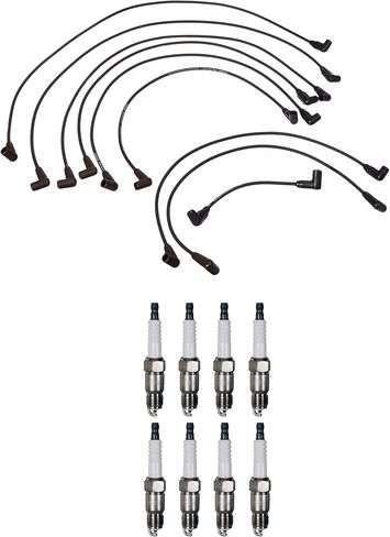 Wire Set 7mm & 8 U-Groove Design Spark Plugs 0.035 Kit For GMC Chevy V8 in Saudi Arabia