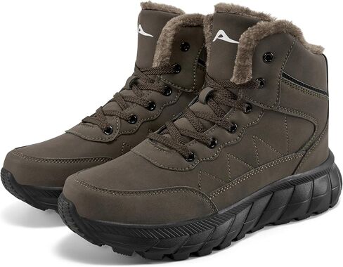 Snow Boots for Men Winter - Insulated Warm Fur Lined Casual Shoes Slip on Outdoor Lightweight Work boot for Cold Weather 2025 in Kuwait
