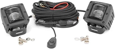 Rough Country 2" Square SAE LED Fog Lights | 2400 Lumens | Pair - 70907 in Saudi Arabia