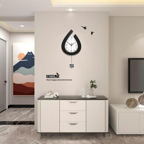ساعة حائط كبيرة لديكور غرفة المعيشة بندول كبير ساعة حائط حديثة صامتة غير موقوتة تعمل بالبطارية 28.7 بوصة ساعة للمطبخ وغرفة النوم والحمام والمكتب ديكور المنزل الداخلي in Kuwait