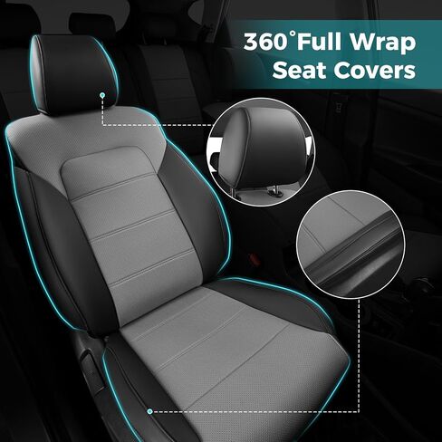 لأغطية مقاعد Hyundai Tucson 2019 2020 2021 - مجموعة كاملة من أغطية مقاعد Tucson الجلدية الملائمة حسب الطلب SE/SEL/Limited/Value/Ultimate/Sport تغطية كاملة لحماية المقاعد الأمامية والخلفية مقاومة للماء، بيج in Kuwait