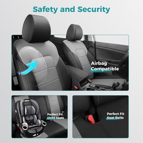 لأغطية مقاعد Hyundai Tucson 2019 2020 2021 - مجموعة كاملة من أغطية مقاعد Tucson الجلدية الملائمة حسب الطلب SE/SEL/Limited/Value/Ultimate/Sport تغطية كاملة لحماية المقاعد الأمامية والخلفية مقاومة للماء، بيج in Kuwait