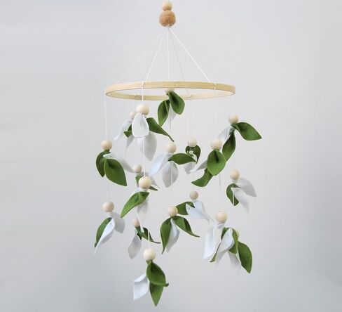 Forest Baby Mobile Green Leaf Mobile for Crib Mobile with Wooden Bead in Saudi Arabia
