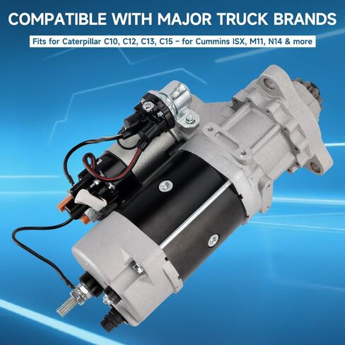 Areyourshop Starter Motor 8200308 39MT for Caterpillar 8MJ5439M, KW0779 for Cummins M970979, for Freightliner Columbia, for Peterbilt 379, for Volvo VNL, 8200289 8201079 for Kenworth T800/W900 in Saudi Arabia
