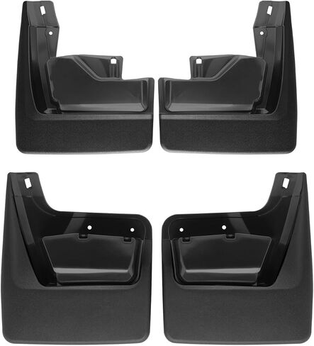 WeatherTech Custom No Drill Splash Guard MudFlaps for GMC Sierra 1500 Limited, Sierra 1500 - Front & Rear Set (110119-120119), Black in Saudi Arabia