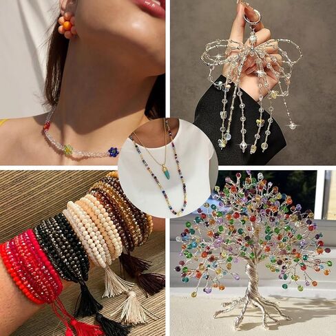 Beadthoven 784pcs 4mm Faceted Glass Rondelle Beads Pastel Color Porcelain Briolette Glass Crystal Beads Spacers 7 Colors Opaque Glass Beads for Bracelet Necklace Jewelry Making DIY Supplies in Saudi Arabia