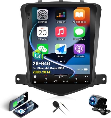2G 64G for Chevy Cruze J300 2012 2011 2014 2013 2010 2009 2008 Android 13 Car Stereo Wireless Apple Carplay&Android Auto, 9.7 Inch Vertical Touchscreen GPS HiFi Audio Bluetooth WiFi Backup Camera in Saudi Arabia