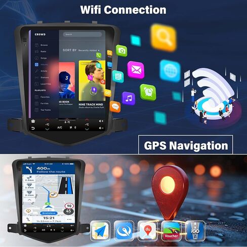 2G 64G for Chevy Cruze J300 2012 2011 2014 2013 2010 2009 2008 Android 13 Car Stereo Wireless Apple Carplay&Android Auto, 9.7 Inch Vertical Touchscreen GPS HiFi Audio Bluetooth WiFi Backup Camera in Saudi Arabia