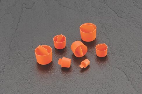 Caplugs ZCPT9XNFQ1 قابس مدبب بعلامة سحب مركزية بلاستيكية بدون شفة CPT-NF-9X، PE-LD، غطاء OD .59 بوصة معرف التوصيل .831 بوصة، برتقالي (عبوة من 100) in Saudi Arabia