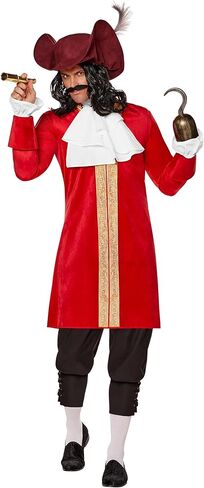 Spirit Halloween Peter Pan Adult Captain Hook Costume | Officially Licensed | Disney in Kuwait