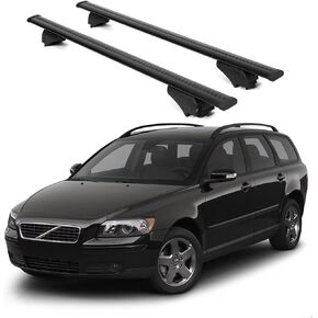 ERKUL Roof Rack Cross Bars for Volvo V60 2019-2024 | Aluminum Crossbars with Anti Theft Lock for Rooftop | Compatible with Flush Rails - Silver in Kuwait