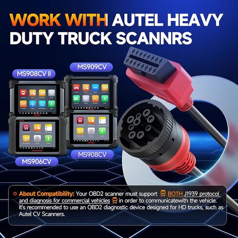 2025 محول Autel Green Type 2 J1939 ذكر إلى 16Pin أنثى obd2، 16Pin إلى 9Pin J1939 منفذ obd، كابل تمديد 30 سم in Saudi Arabia