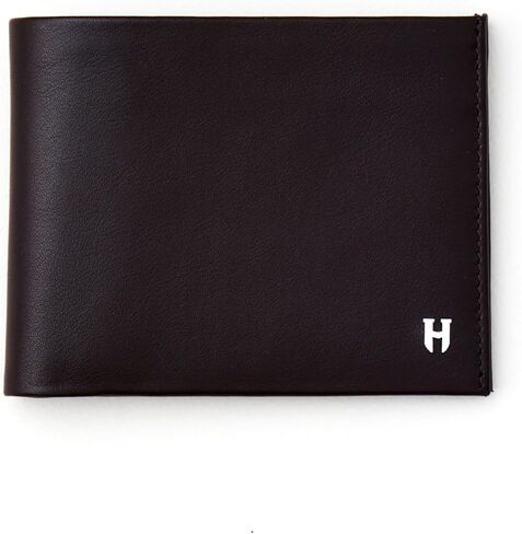 Wallet for Men, Slim Minimalist RFID Full Grain Leather, Handcrafted Bifold, 6 Card Slots, Gift Box Pouch, Christmas Birthday, Navy Blue in Kuwait