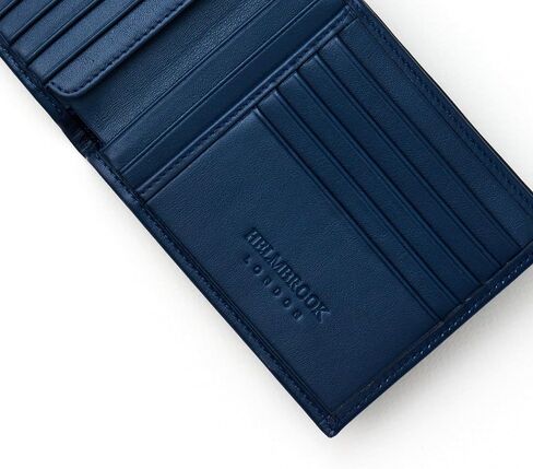 Wallet for Men, Slim Minimalist RFID Full Grain Leather, Handcrafted Bifold, 6 Card Slots, Gift Box Pouch, Christmas Birthday, Navy Blue in Kuwait