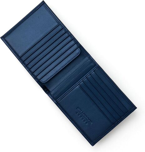 Wallet for Men, Slim Minimalist RFID Full Grain Leather, Handcrafted Bifold, 6 Card Slots, Gift Box Pouch, Christmas Birthday, Navy Blue in Kuwait