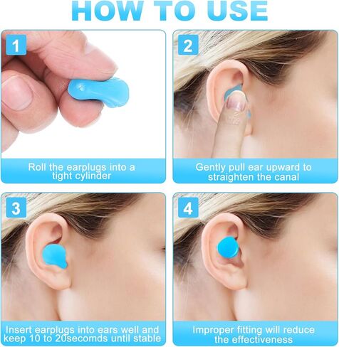 Moldable Silicone Ear Plugs for Sleeping 8 Pairs Noise Cancelling Earplugs, Reusable Wax Ear Plugs for Comfortable Sleep and Sound Isolation Earplugs for Swimming, Snoring, Travel, Studying in Saudi Arabia